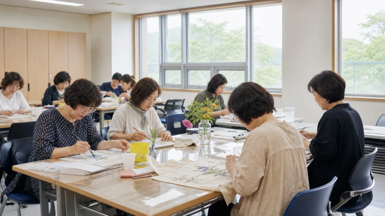 곡성군 레저문화센터 평생학습 정기강좌｜접수 및 안내의 핵심 내용을 표현한 실사 참고 이미지