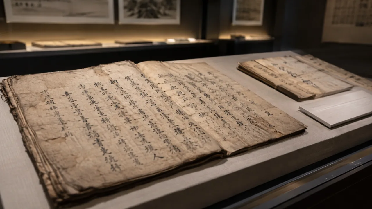 전시에 소개된 전주 이씨 관련 고문서의 근접 모습