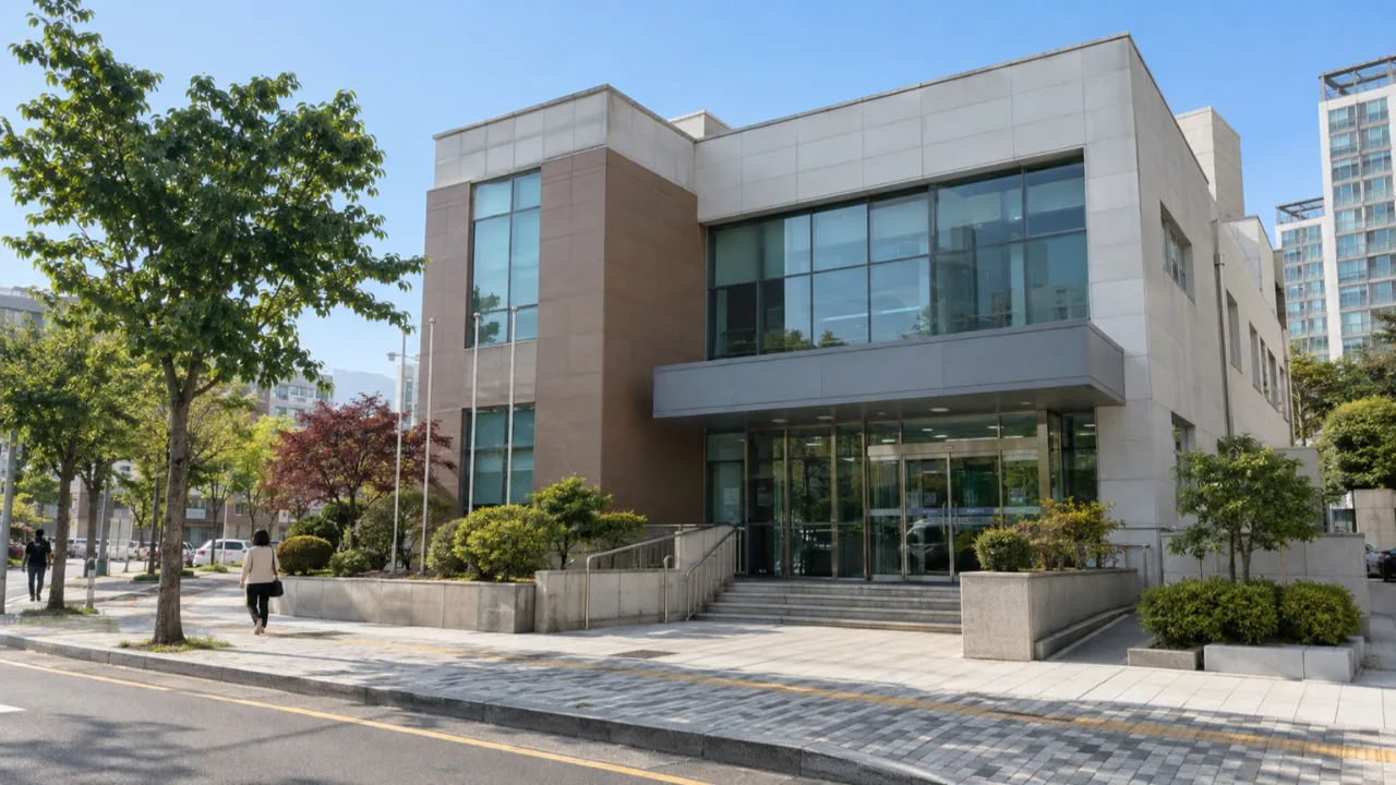 부곡3동 주민센터 건물 외관과 주변 전경