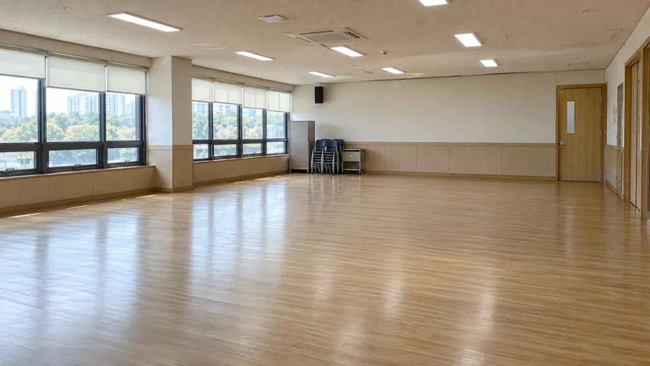 부곡3동 주민센터 2층 회의실 내부 공간