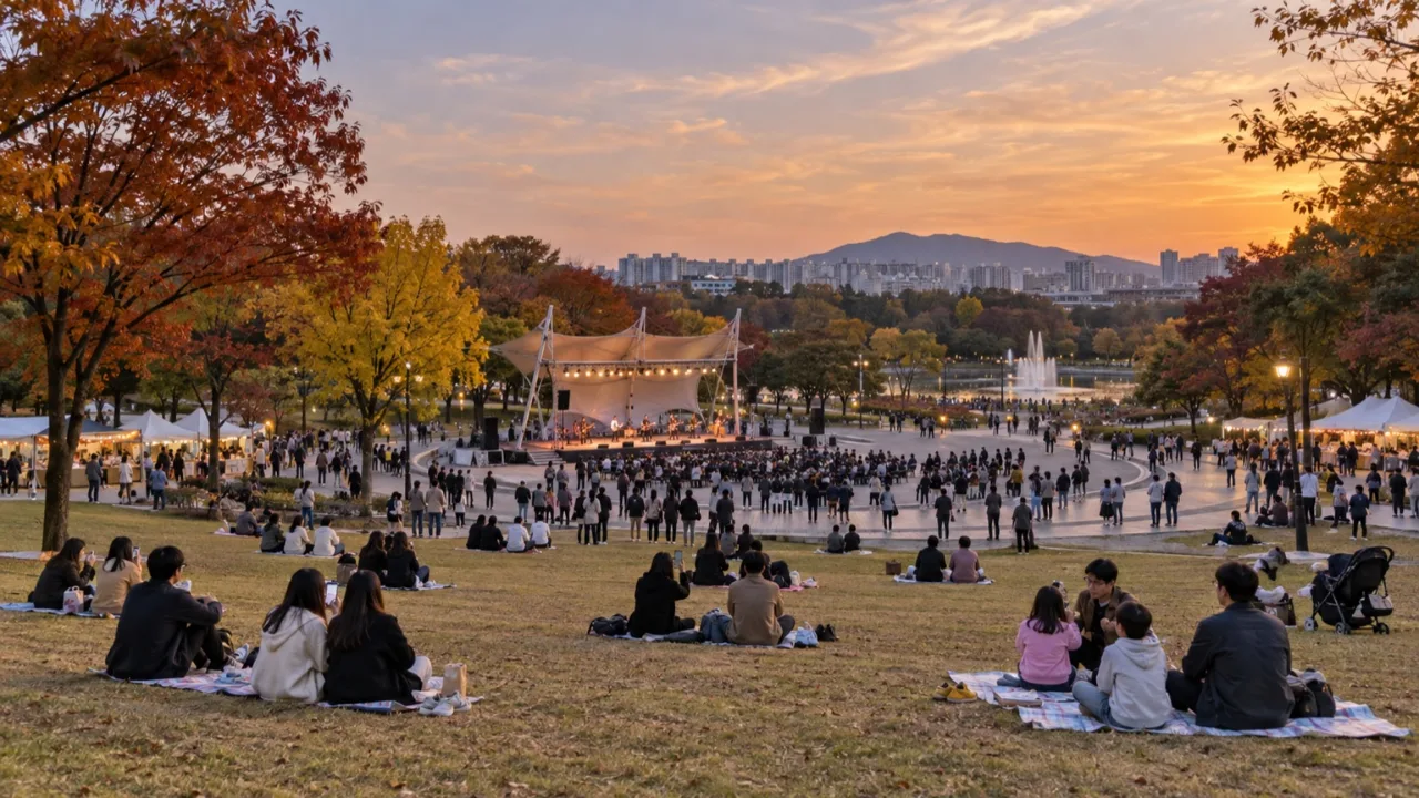 공원 문화행사를 표현한 참고 이미지 — 실제 행사 현장 여부 미확인