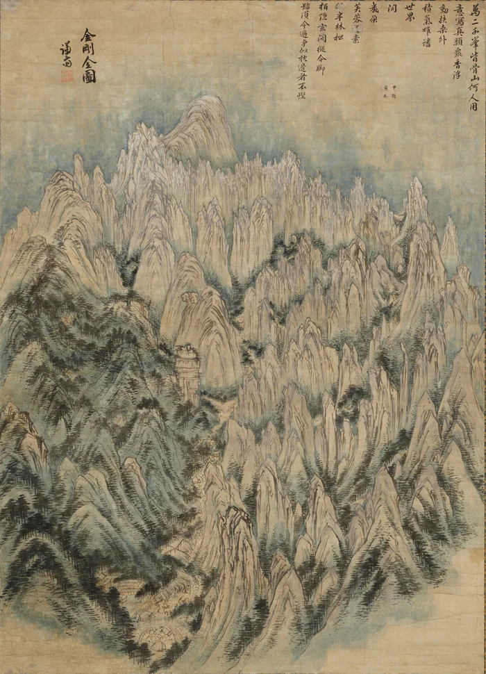 겸재 정선의 &lsquo;금강전도&rsquo;(국보)