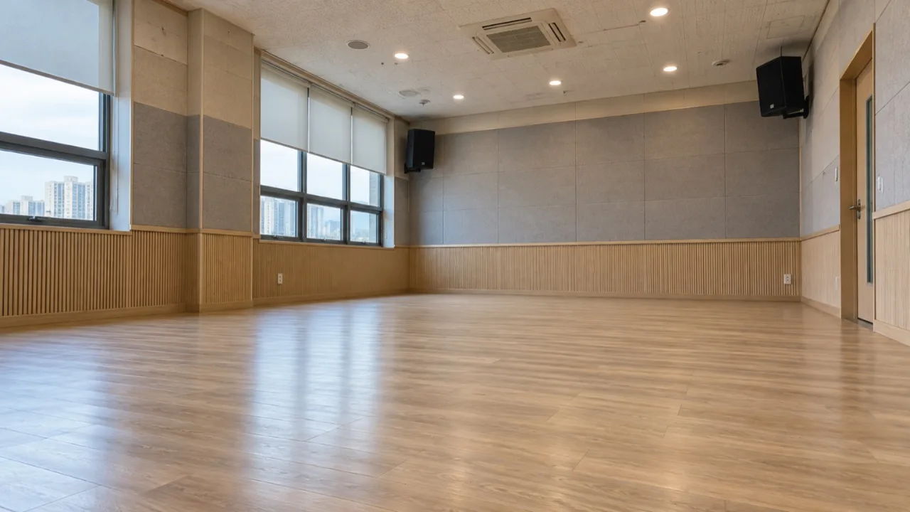주민자치센터 방음실 내부 공간
