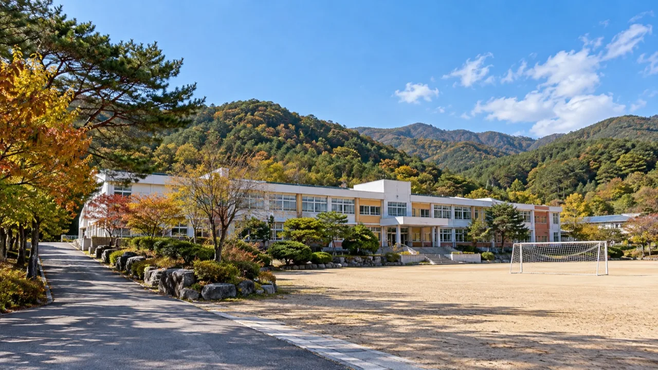 삼척 소달초등학교 행사 장소 전경