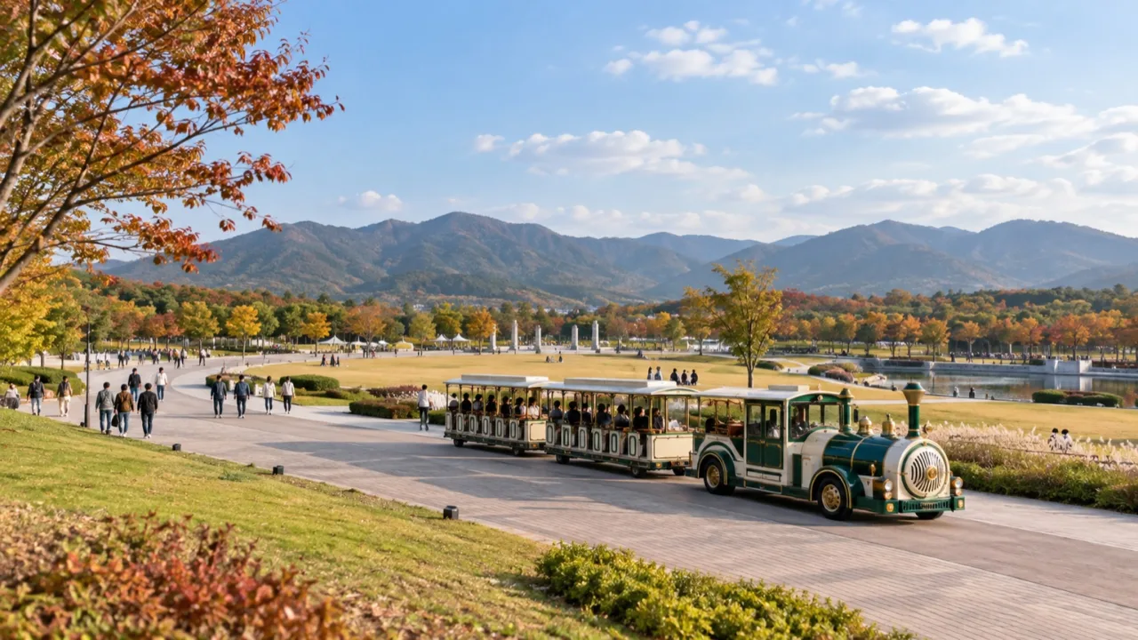렛츠런파크 부산경남 야외 공간을 지나는 친환경 투어기차