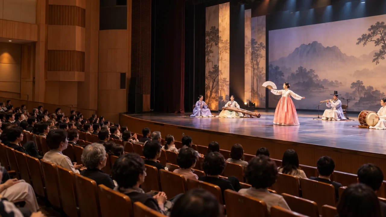 진도향토문화회관 대공연장 내부 공연 공간