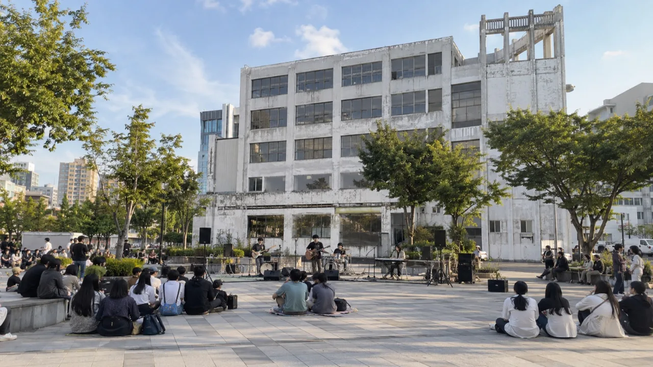 전일빌딩245 일대 공연 공간의 전경