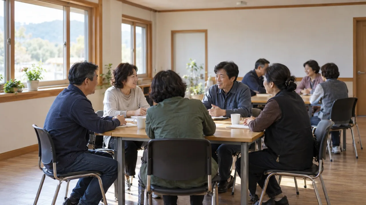 의신베어빌리지에서 주민과 참가자가 소통하는 공간